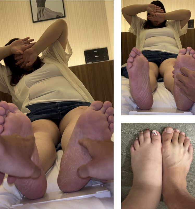 巨乳美女26cm超激弱足裏くすぐり！5分59秒