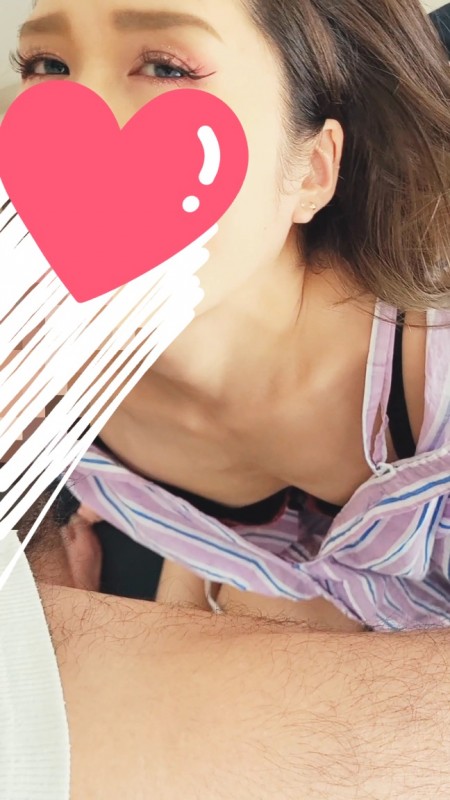 個人撮影 素人ギャルフェラ 貧乳胸チラ